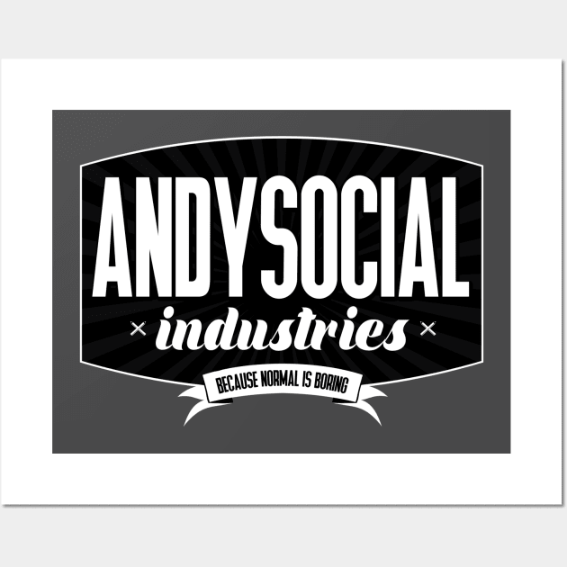 Andysocial Industries Logo A Wall Art by AndysocialIndustries